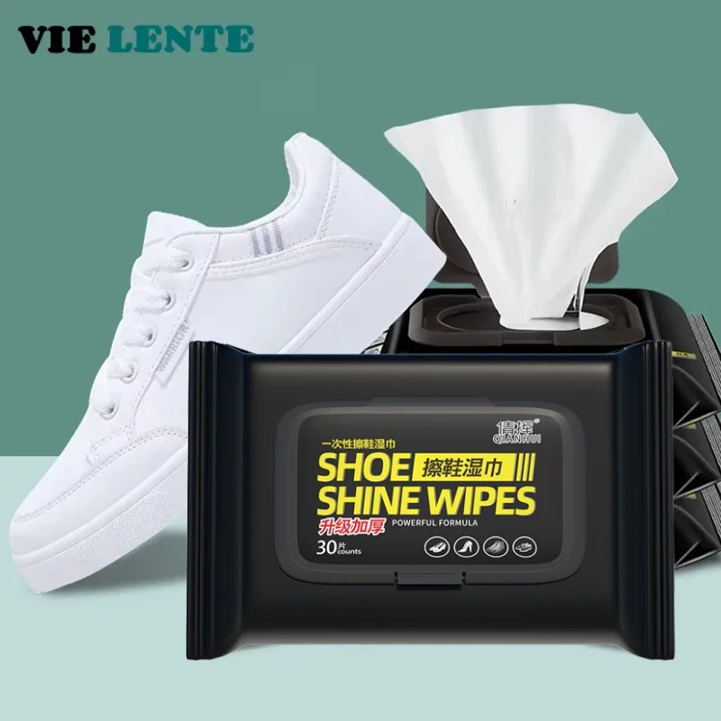 Sneaker Care White - Toallitas desechables para limpieza de zapatos,